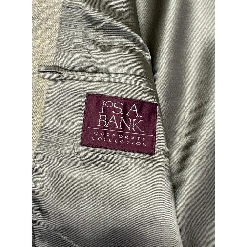 Jos A Bank 46L Men’s Wool Sport Coat Blazer Gold Khaki Poland Classic No Vent - Picture 6 of 13